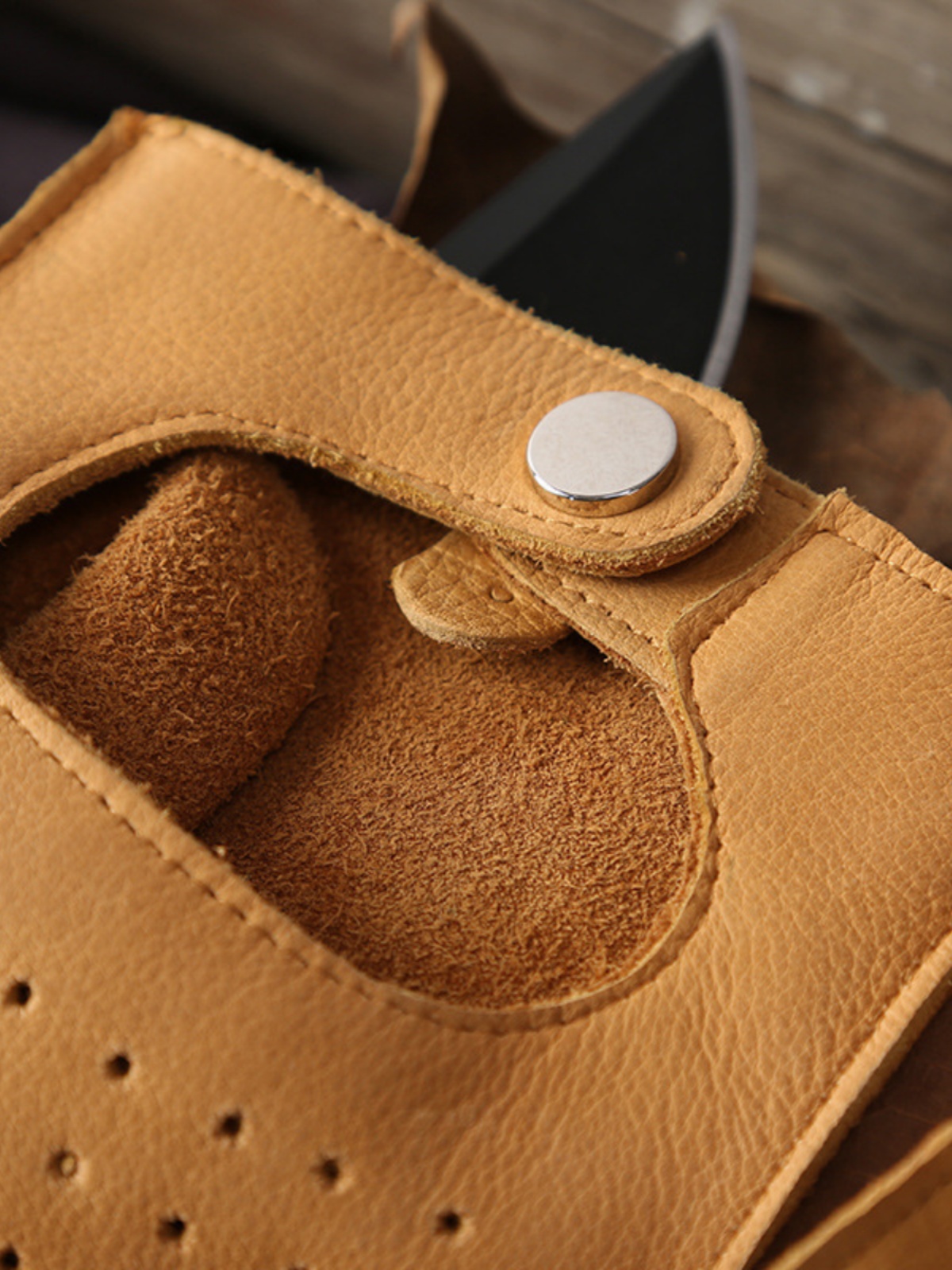 Men's Outdoor Leather Gloves H - Leather Driving Glove 评论和价格