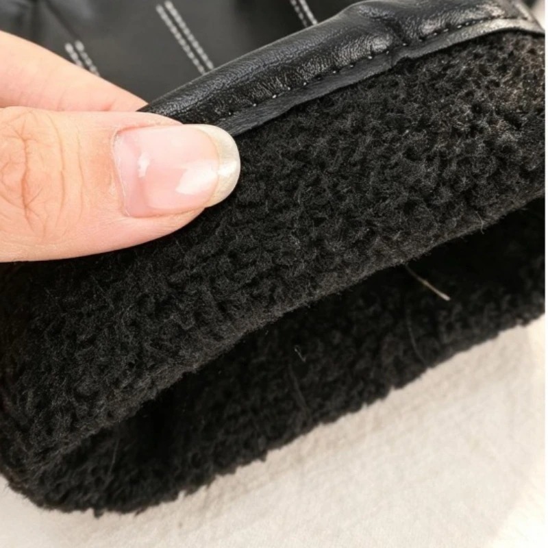 1/2Pairs Winter Faux Leather G - Leather Driving Glove 评论和价格
