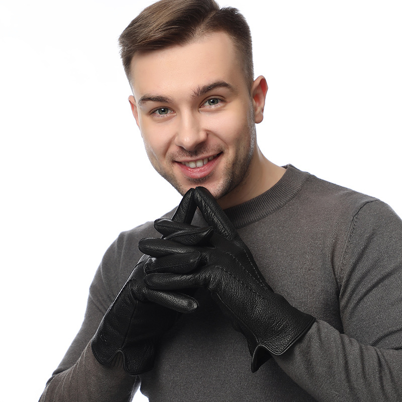 Men's faux deer leather wool-l - Wool Glove Lined 评论和价格
