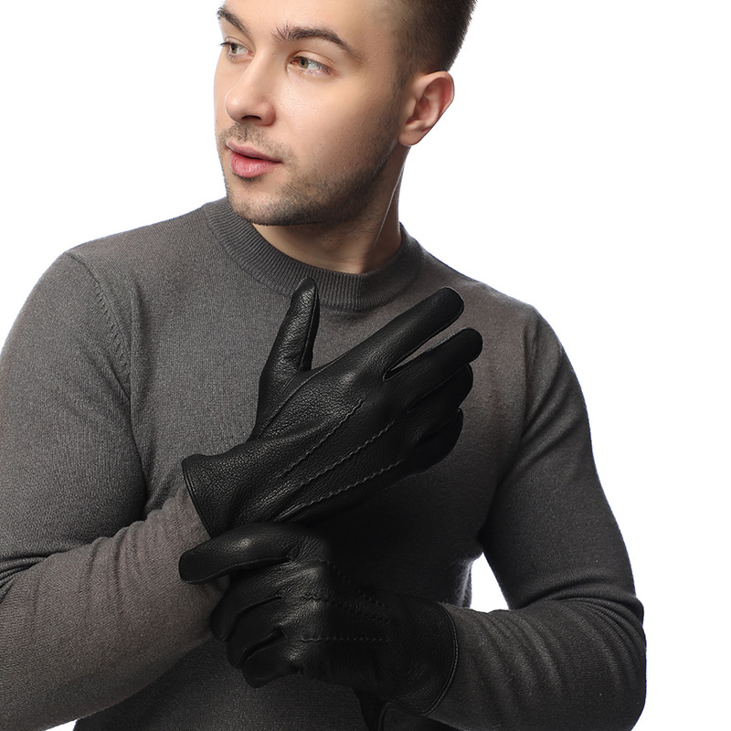Men's faux deer leather wool-l - Wool Glove Lined 评论和价格