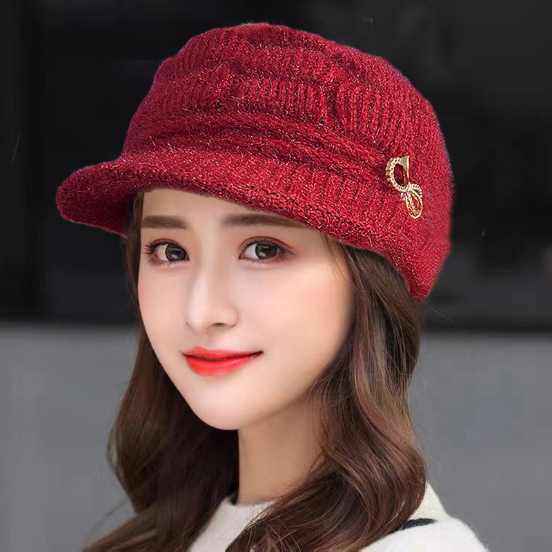Winter Warm Hat Knitted Hat Ca - Wool Glove Lined 评论和价格