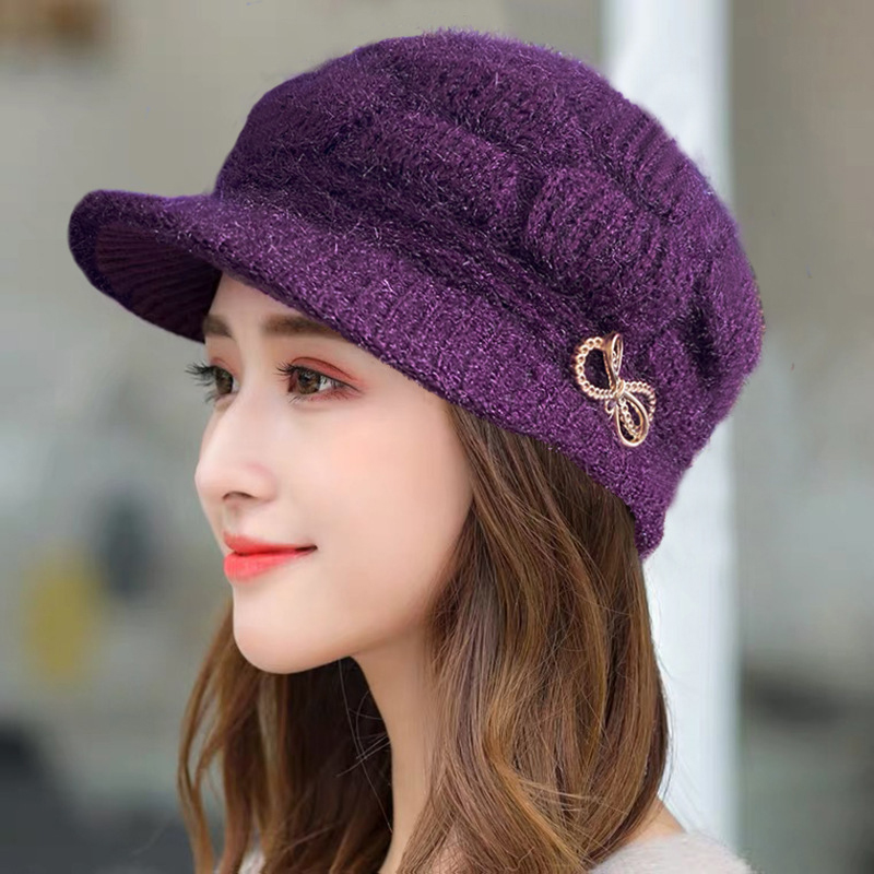 Winter Warm Hat Knitted Hat Ca - Wool Glove Lined 评论和价格