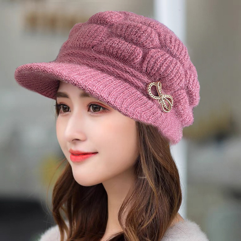 Winter Warm Hat Knitted Hat Ca - Wool Glove Lined 评论和价格